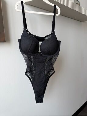 SKIMS Lace Lined Balconette Thong Bodysuit